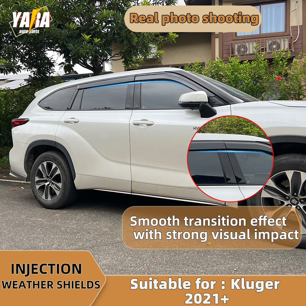 Premium weather shields suit for Toyota Kluger 2021+ 4pcs weathershields tinted