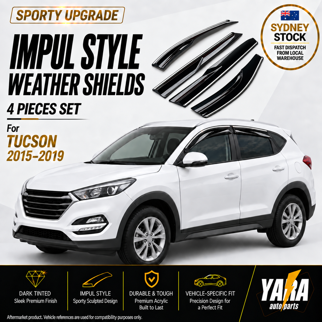 IMPUL Style Weather Shields for Hyundai Tucson 2015–2019 | 4PCS Visors