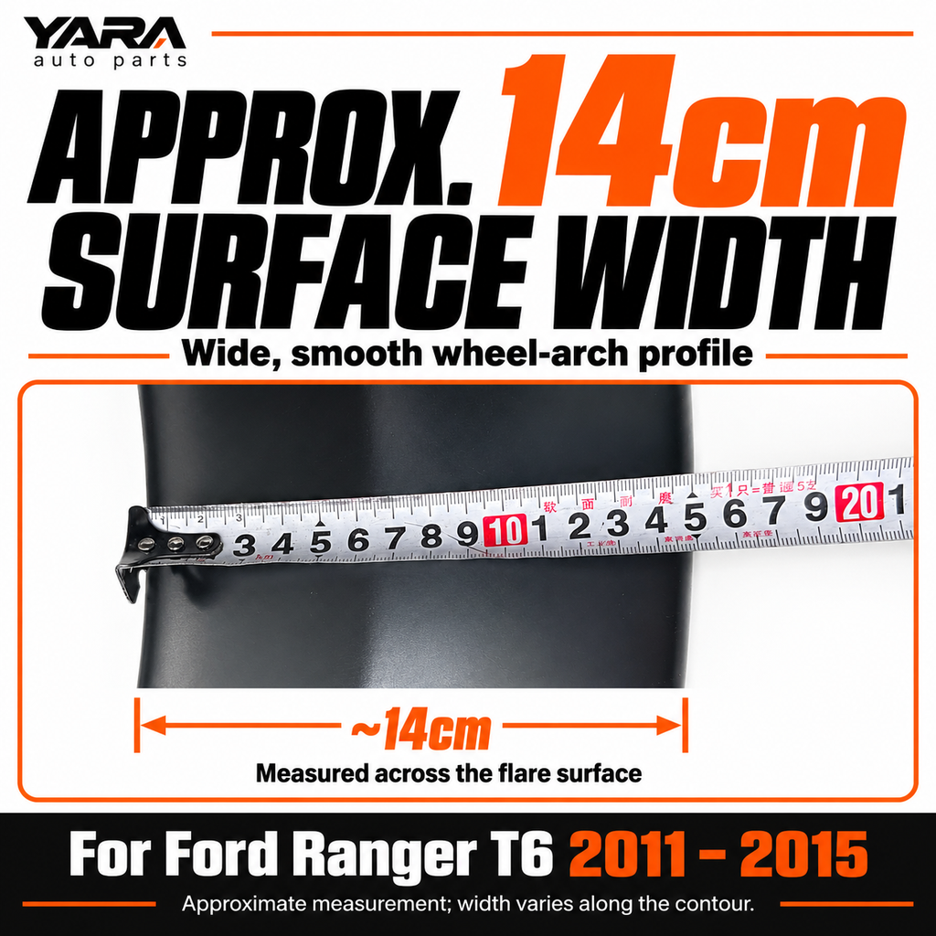 Matte Black Fender Flares For Ford Ranger PX1 T6 2011–2015 6PCS