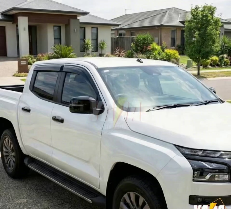 Weathershields Window Visors For Mitsubishi Triton MV 2024+ (4pcs) Rain Guards Tinted