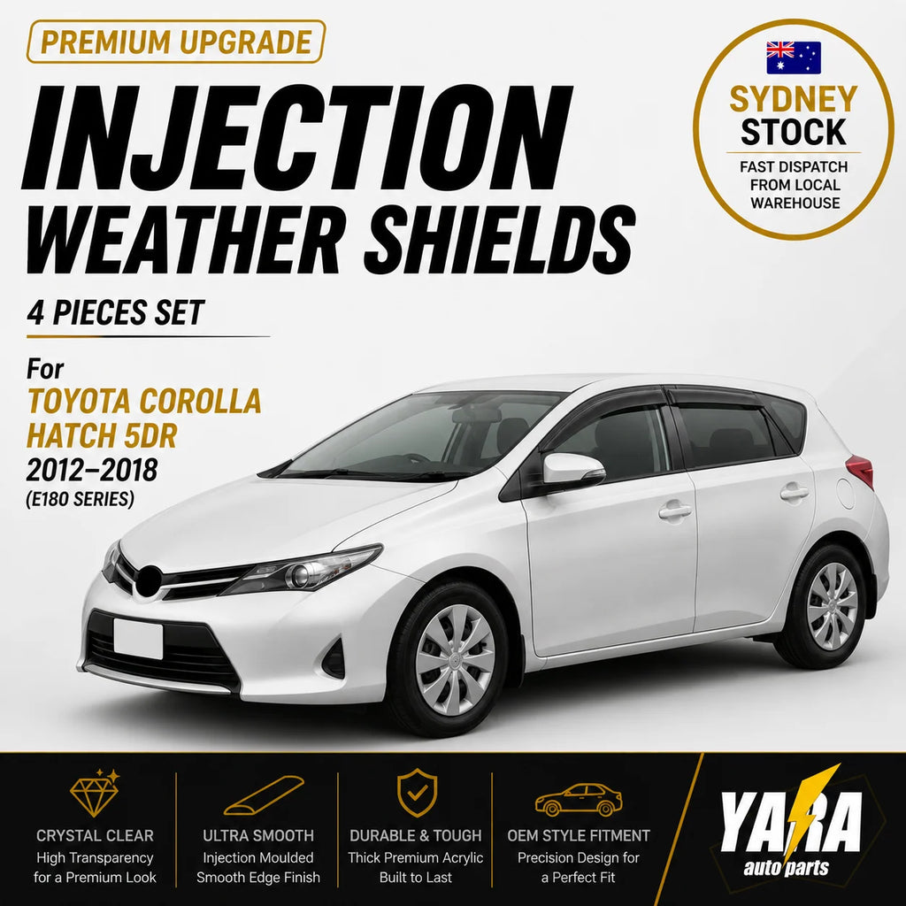 Suitable for Corolla Hatch 5dr 2012-2018 Premium  Weather shields Weathershields