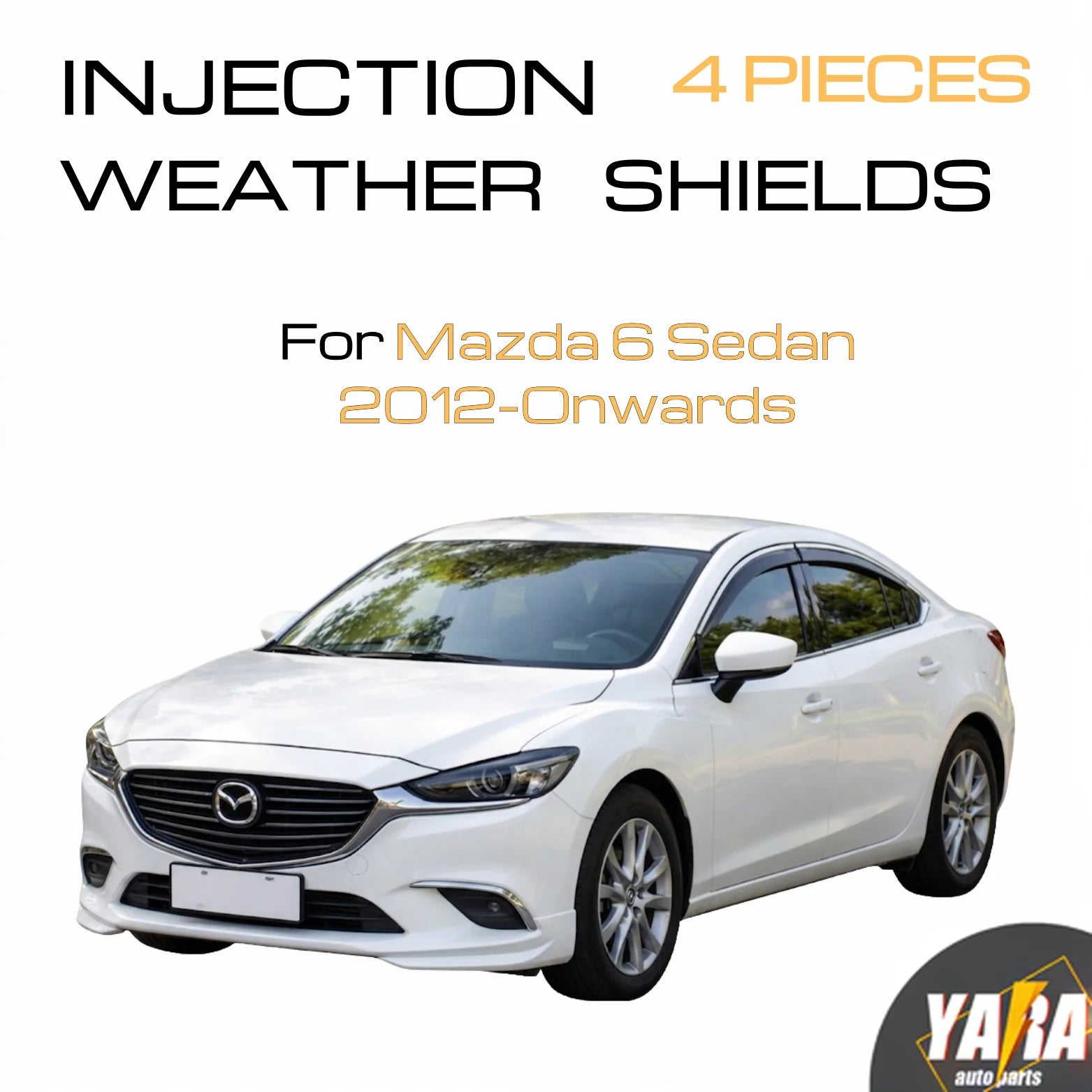Injection Weather Shields window visor for Mazda 6 III Sedan 2013-2025