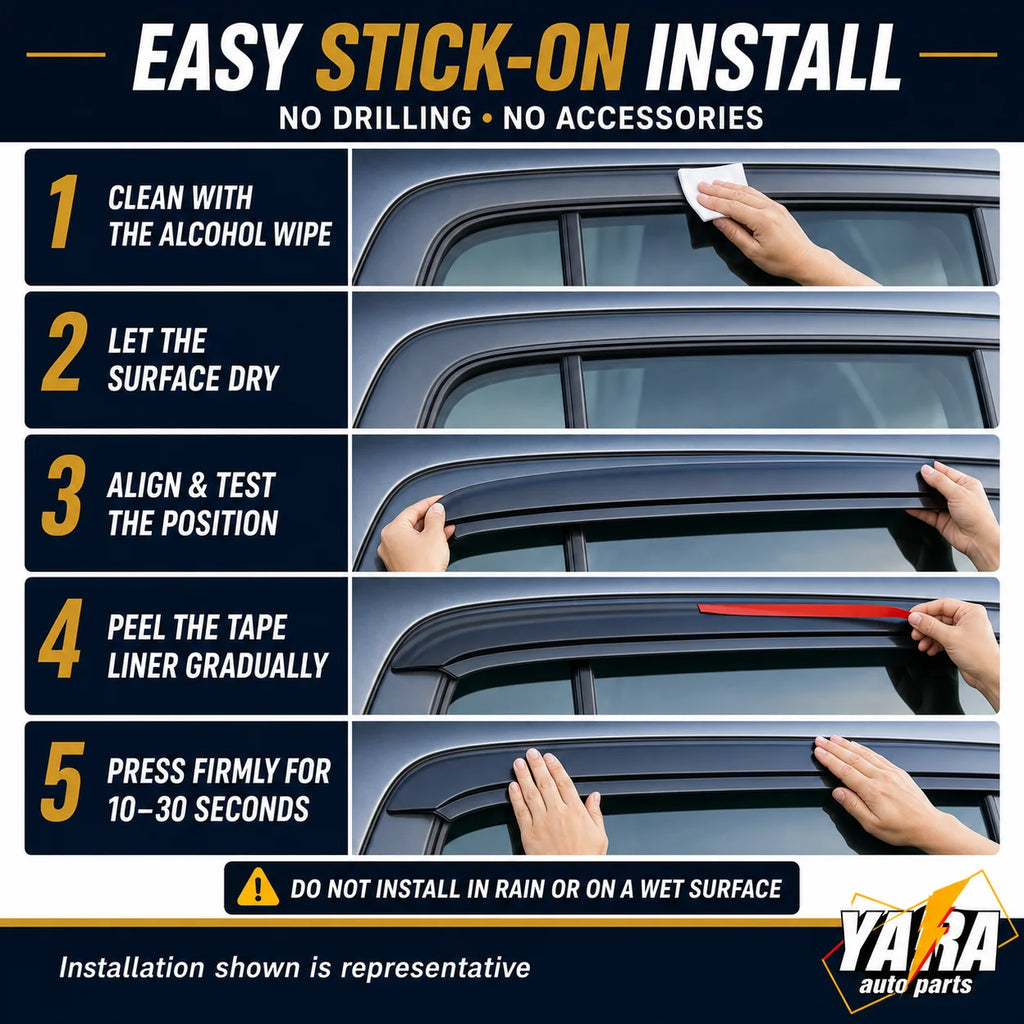 Injection Weather Shields Weathershields Window Visors suitable for Rav4 2013-18