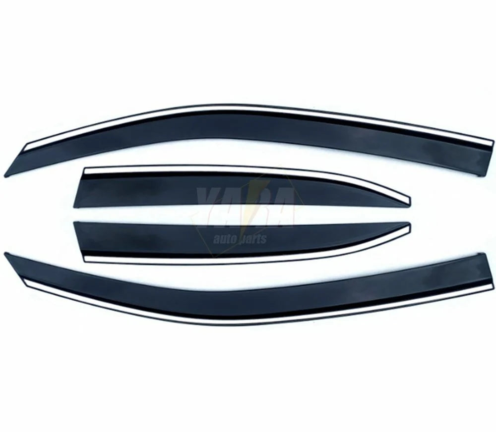 Weather Shields with Stainless Steel Suitable for Lexus UX 2019-On tinted 4pcs