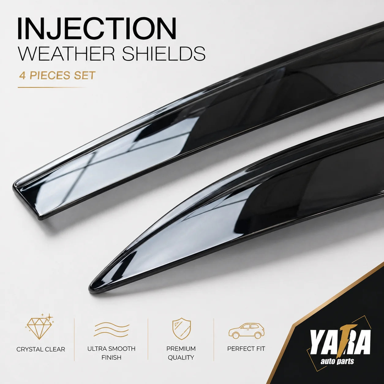 Suitable for Corolla Hatch 5dr 2012-2018 Premium  Weather shields Weathershields