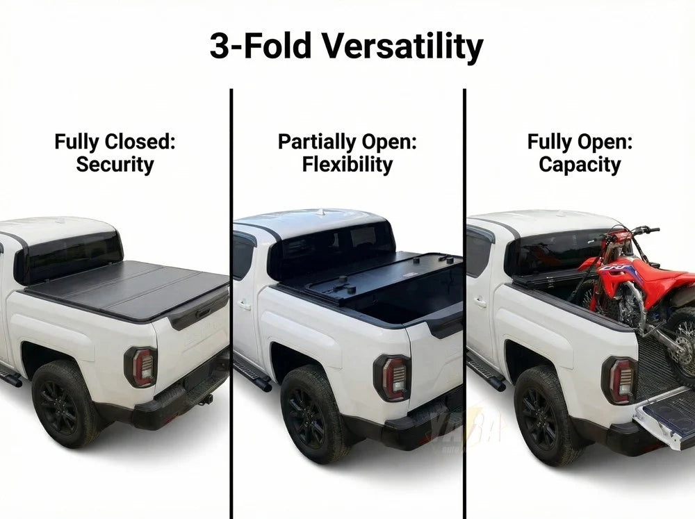 YARA Alloy Tri-Fold Hard Lid Tonneau Tub Cover for GWM Cannon 2020-2025