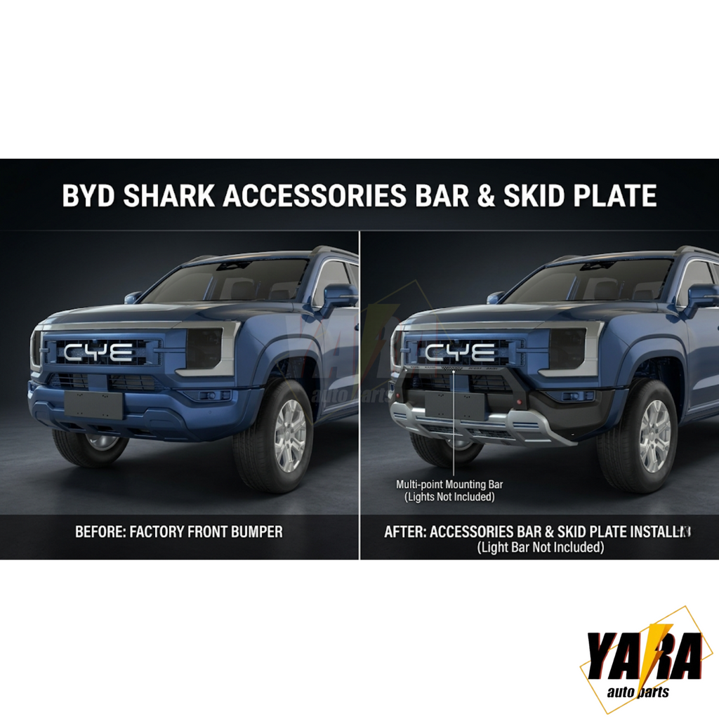 For BYD Shark 6 2024+ Black Steel Nudge Bar Bullbar Front Bumper Grille Guard