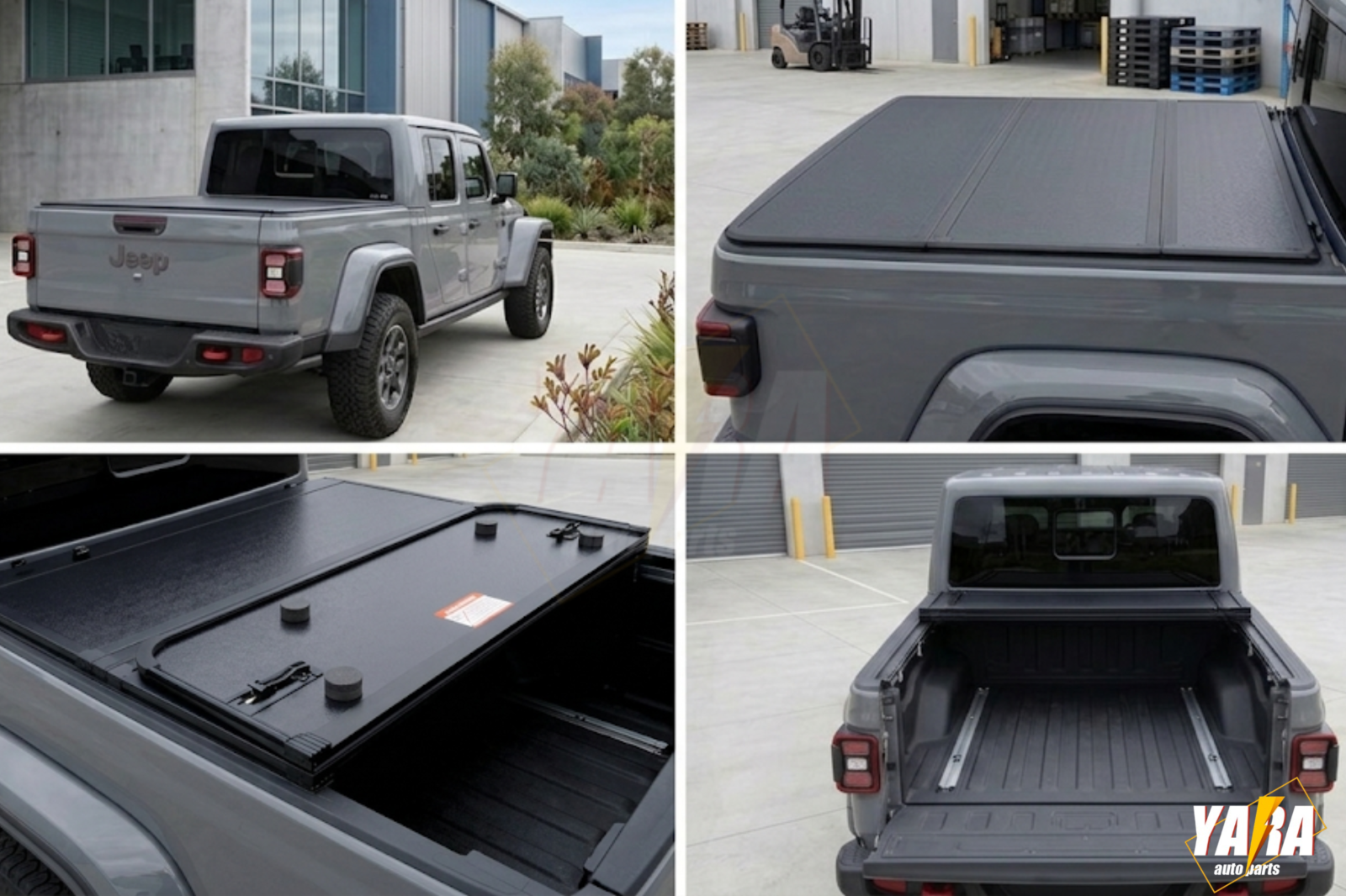 Aluminum Tri-Fold Folding Hard Tonneau Cover for Jeep Gladiator 2020-2026