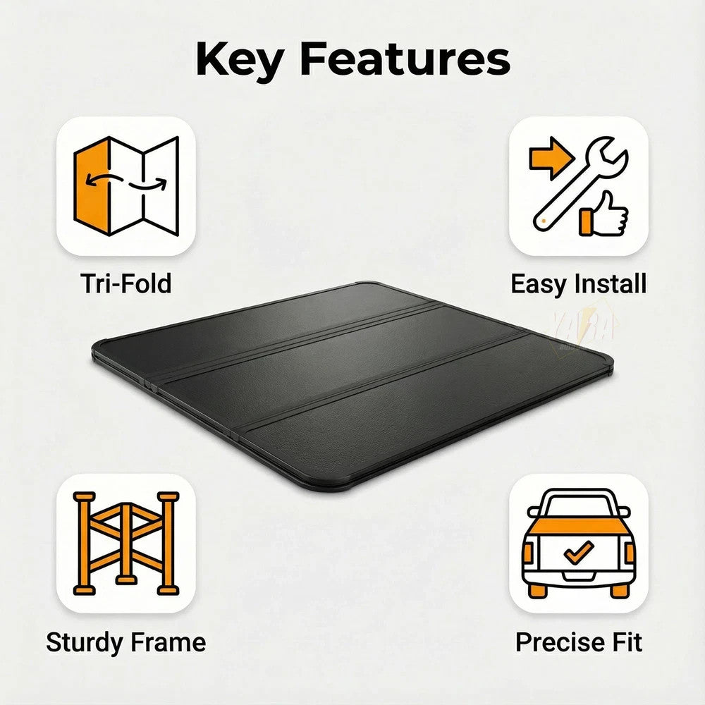 Premium Aluminium Hard Tri-Fold Lid | Mitsubishi Triton MV 2024+ Dual Cab