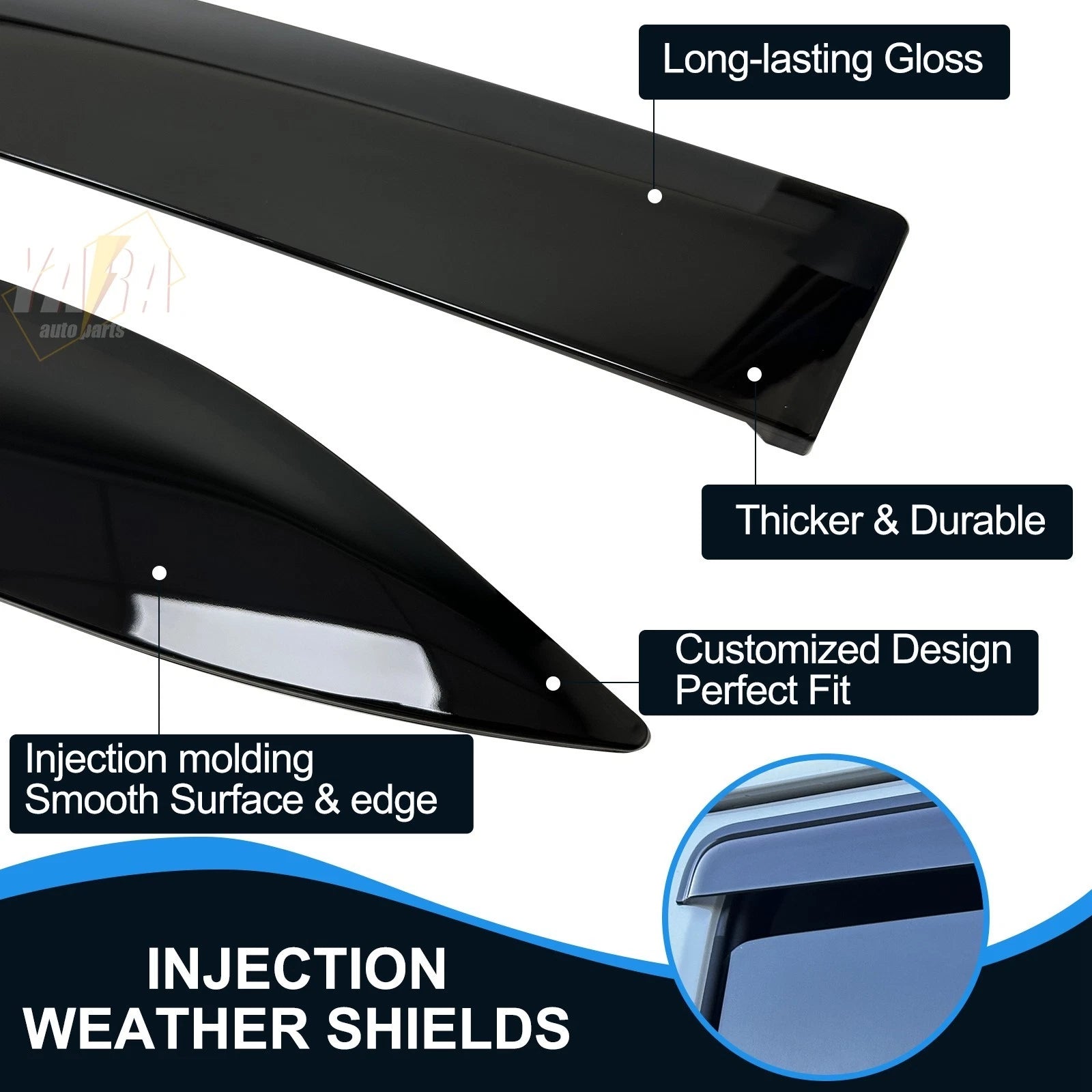 Weathershields Window Visors For Mitsubishi Triton MV 2024+ (4pcs) Rain Guards Tinted
