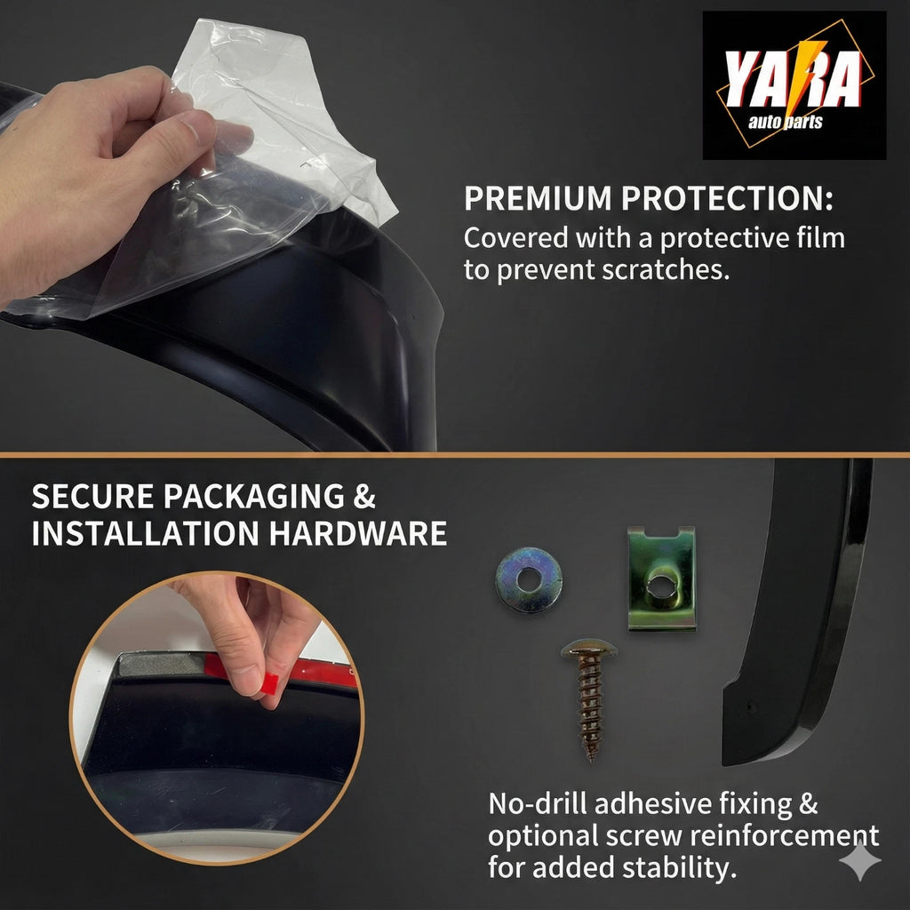 Slim Fender Flares WheelArch Matte Black for Isuzu D-Max 2012–2019 Dual Cab 6pcs