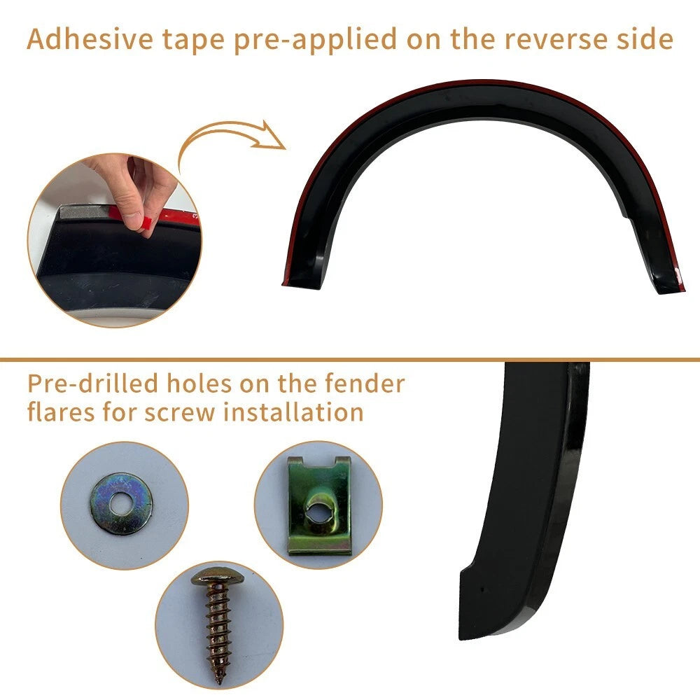 Slim Fender Flares WheelArch Matte Black for Isuzu D-Max 2012–2019 Dual Cab 6pcs