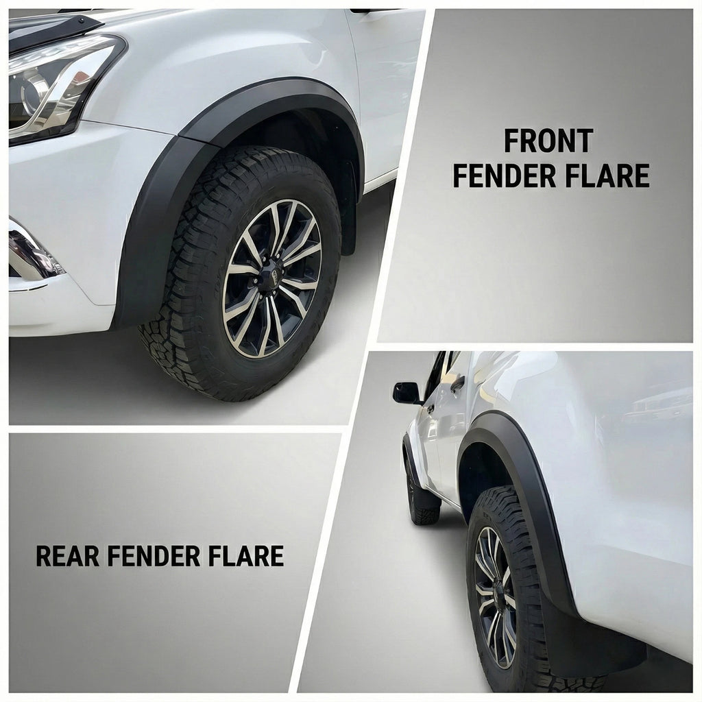 Slim Fender Flares WheelArch Matte Black for Isuzu D-Max 2012–2019 Dual Cab 6pcs