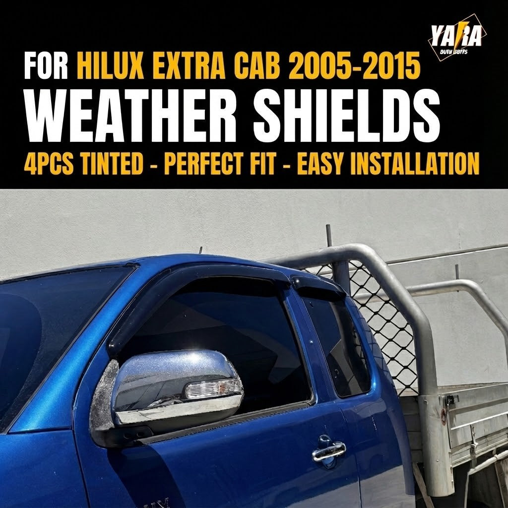 Weather shields weathershields Suitable for Hilux Extra Cab 2005-2015 4pcs tinte