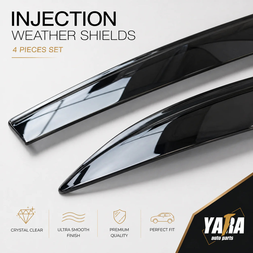 Injection Weather Shields Window Visors for Navara D40 2006–2015 Tinted 4PCS