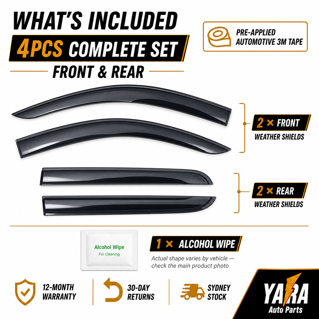 Up to 15% Weather Shields Weathershields Suitable for Subaru Forester 2019-2024 Tinted 4pc