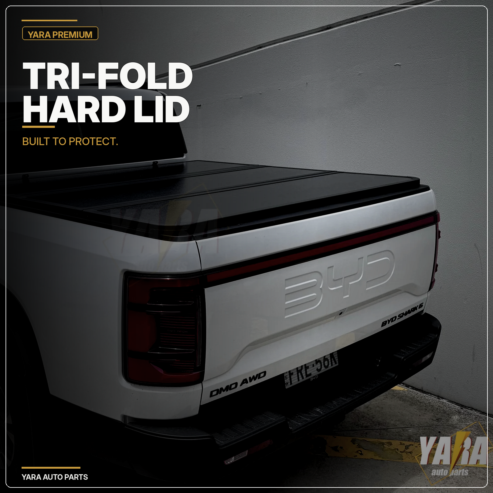 YARA Tri-Fold Hard Lid installed on a ute