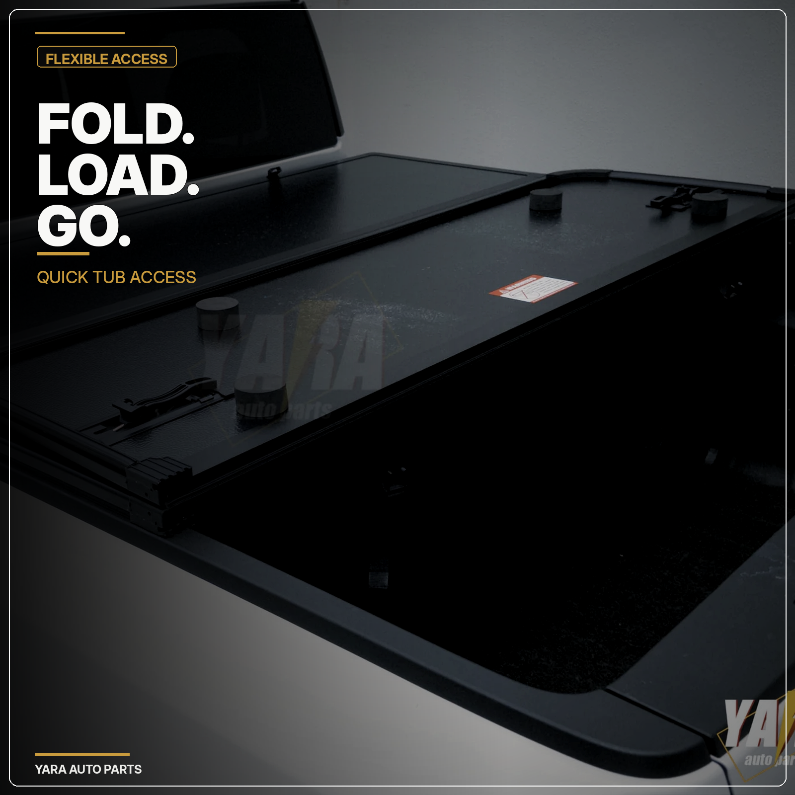 Tri-Fold Hard Lid quick access opening position